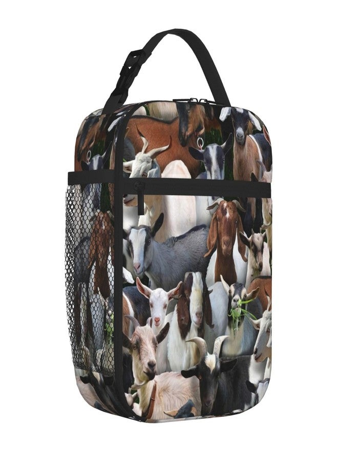 ACDRUING Farm Animals Goats Leakproof Lunch Bag Large Capacity Lunchbox Insulated Reusable Lunch Tote Bags Cooler Lunch Container For Work/Office/Picnic/Travel - Image 1